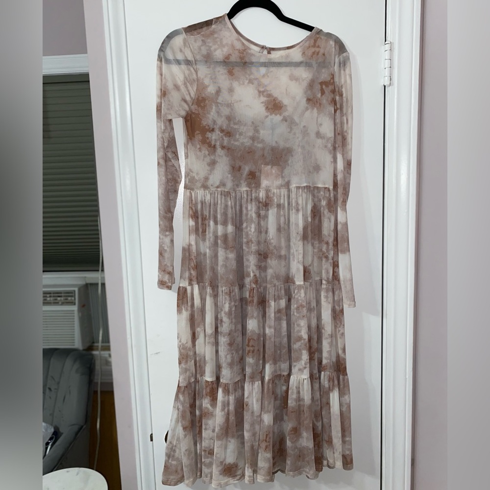 Spirit Of Grace sheer floral midi/maxi dress with slip